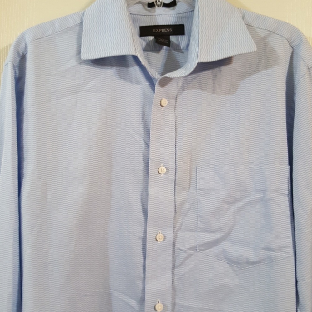 Men's Express Blue & White Button Down. Sz Med.